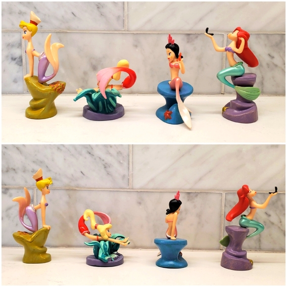 RARE Disney Little Mermaid Ariel Sisters Figurine Set HTF Retired Cake Topper - Picture 7 of 9